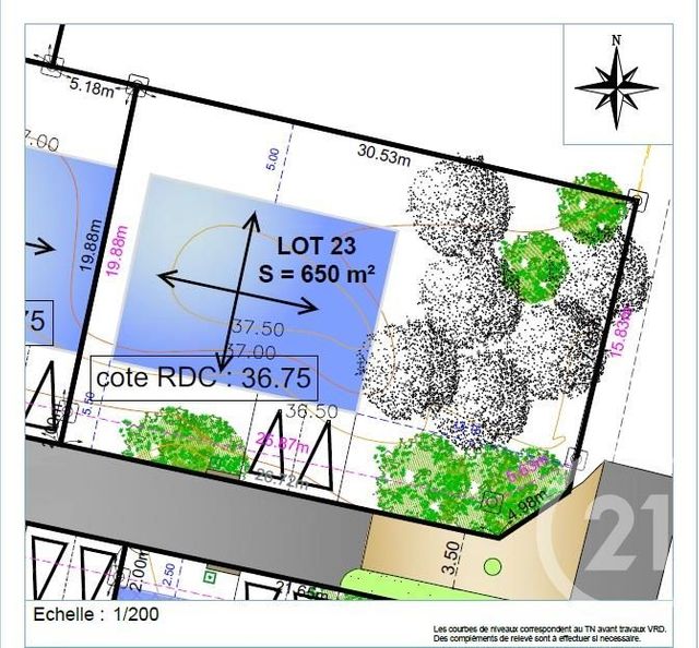 terrain à vendre - 650.0 m2 - LOCOAL MENDON - 56 - BRETAGNE - Century 21 Agence De L'Océan